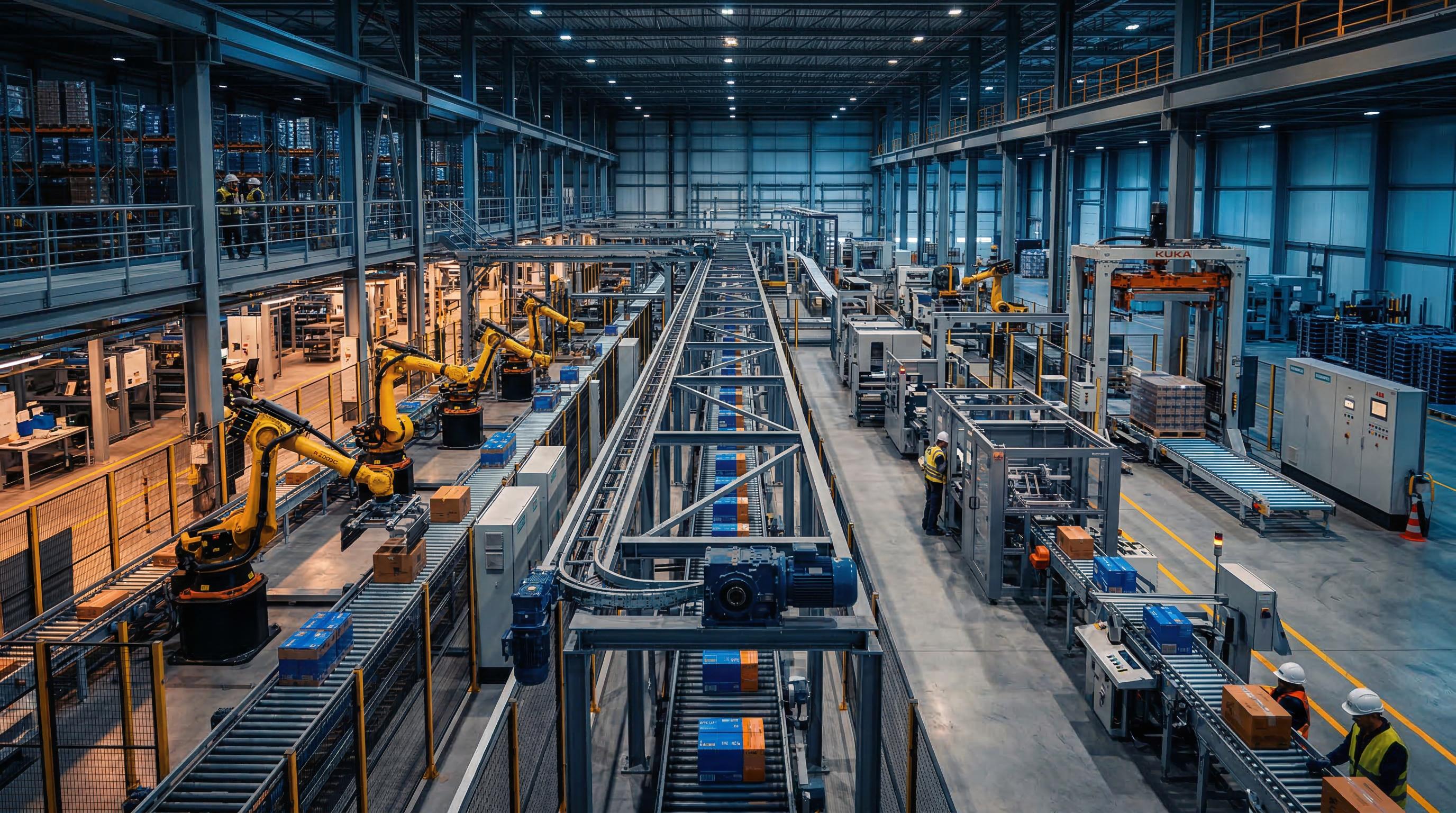 Automated production line with industrial gearbox applications